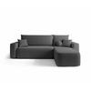 ECKSOFA mit Schlaffunktion SENNO Quelle 92 Rechts - Dunkelgrau, Textil (250/150cm) - Bedante