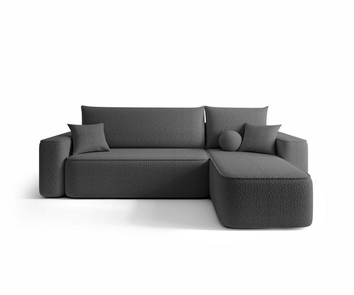 ECKSOFA mit Schlaffunktion SENNO Quelle 92 Rechts - Dunkelgrau, Textil (250/150cm) - Bedante