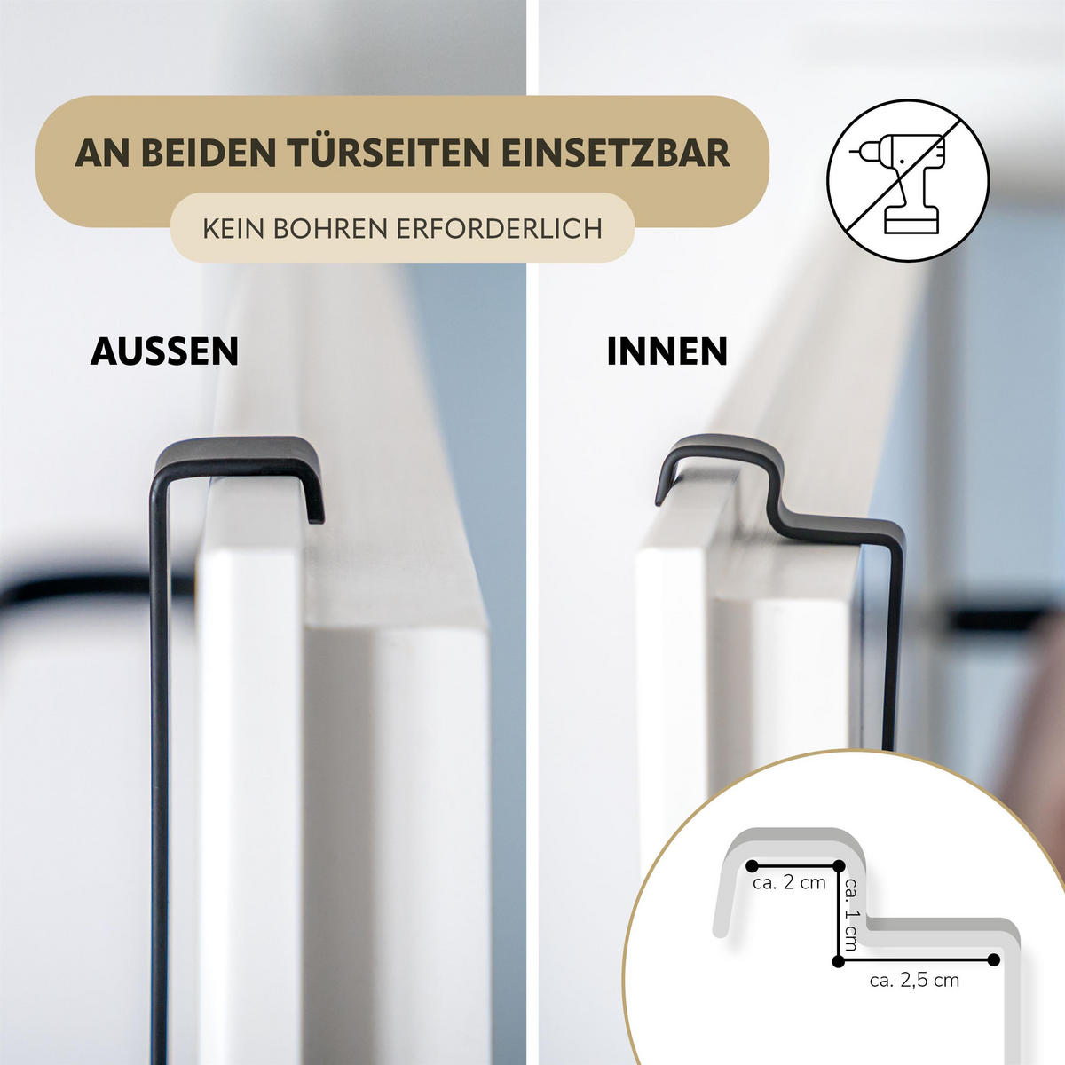 TÜR-HÄNGEREGAL, Metall, schwarz - Schwarz, Metall (65/86/17cm) - bremermann