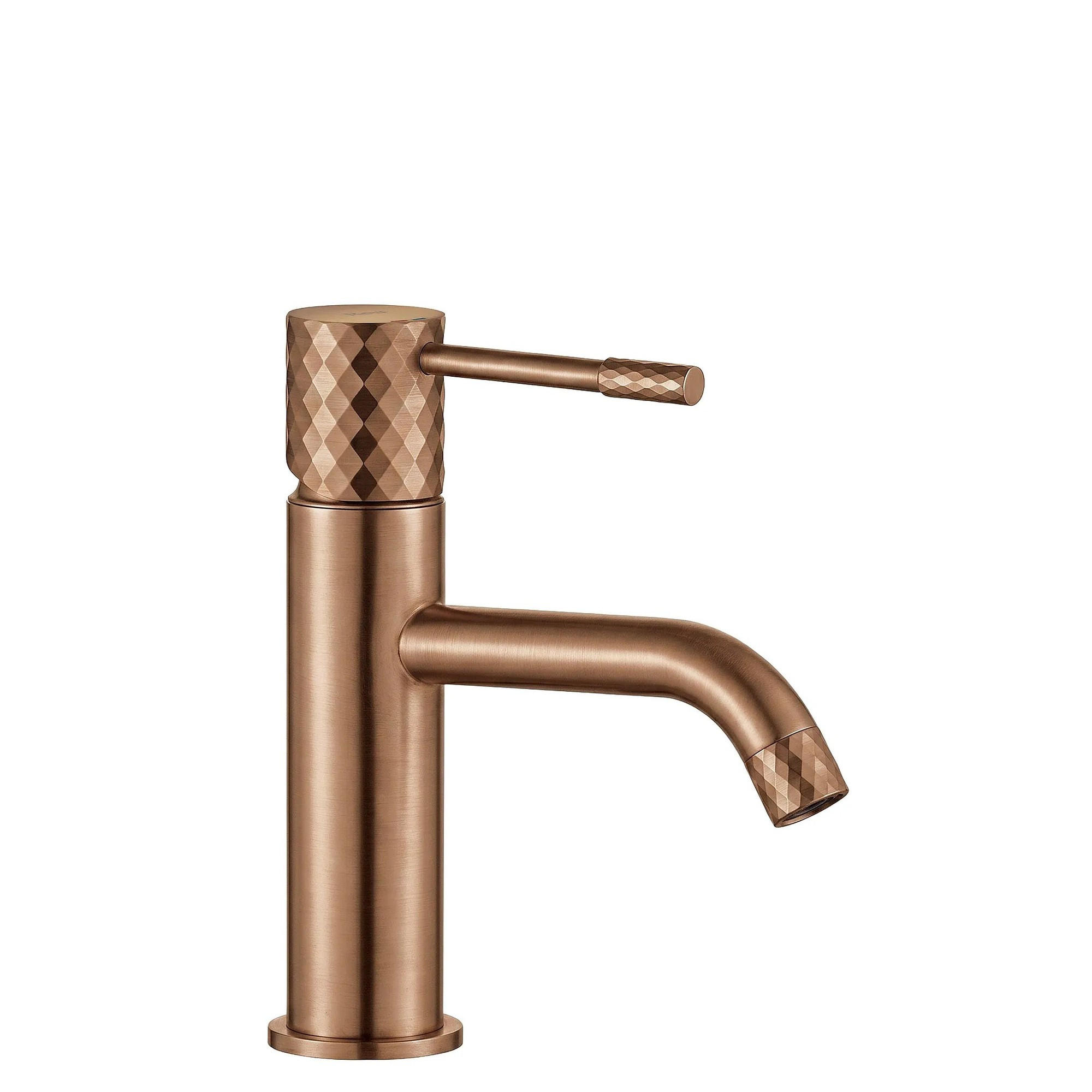 WASCHBECKENARMATUR Rea Lungo Diamond Brush Copper - Kupferfarben, Metall (20/19/10cm) - REA