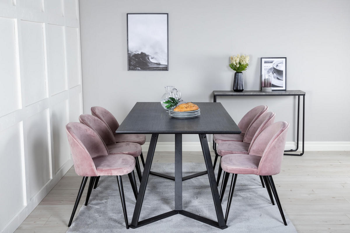 TISCHGRUPPE Pink - Pink, Holzwerkstoff (90/75/180cm) - ebuy24