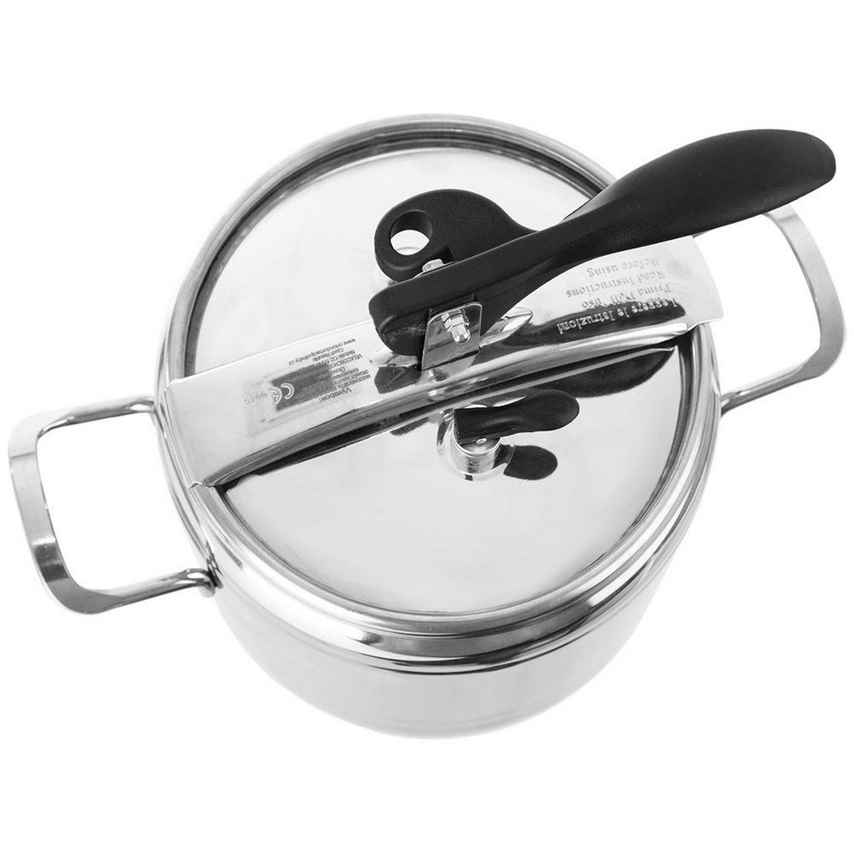 SCHNELLKOCHTOPF Profi hoch silber - Silberfarben, Metall (3.5L) - Orion 