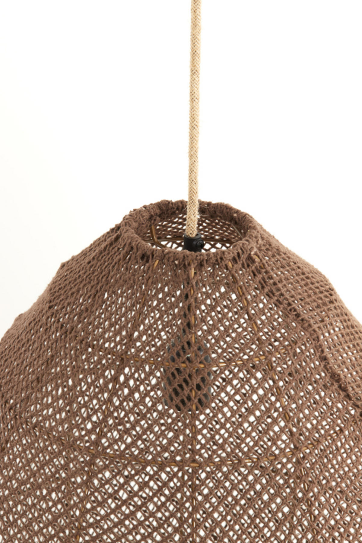 HÄNGELAMPE Makassar Braun Ø42/42 cm - Braun, Textil (42/42/42cm) - Light & Living