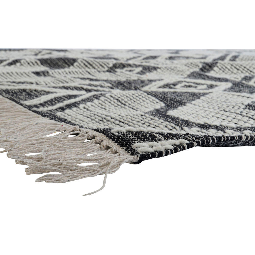 TEPPICH Weiß Schwarz Baumwolle (160 x 230 x 1 cm) - Multicolor, Naturmaterialien (160/230cm) - DKD Home Decor