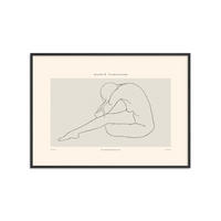 POSTER mit Rahmen Arch Atelier - Ananda 01 - Schwarz/Naturfarben, Holz/Papier (30/40cm) - Poster&Frame