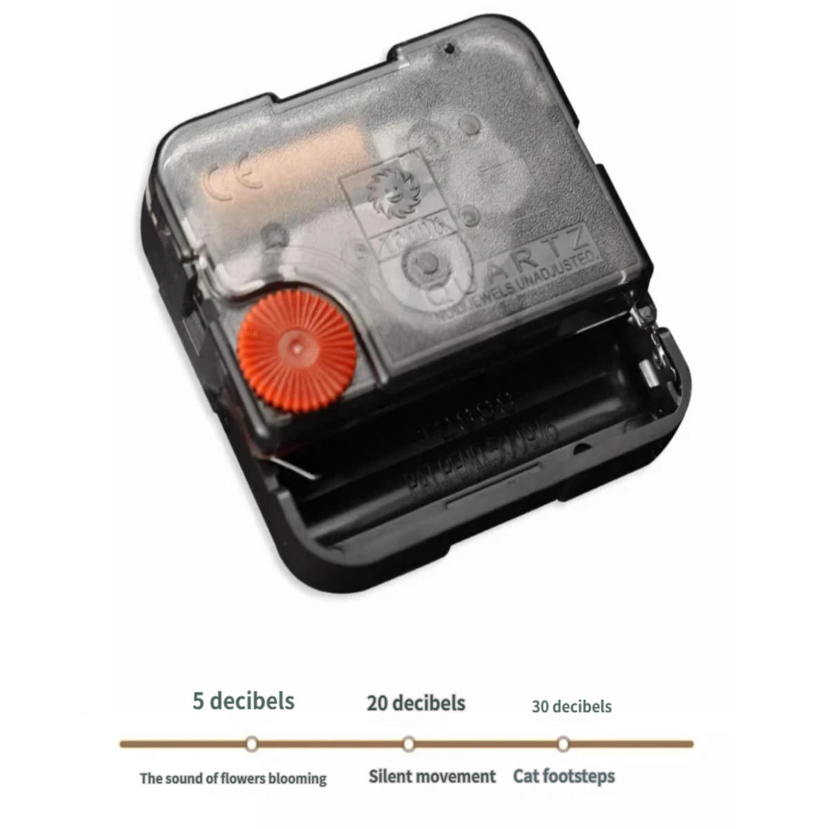 WANDUHR, Acrylmaterial, 30 x 30 x 30 cm, EU-Stecker - Weiß, Kunststoff (30/30/30cm) - Authentics