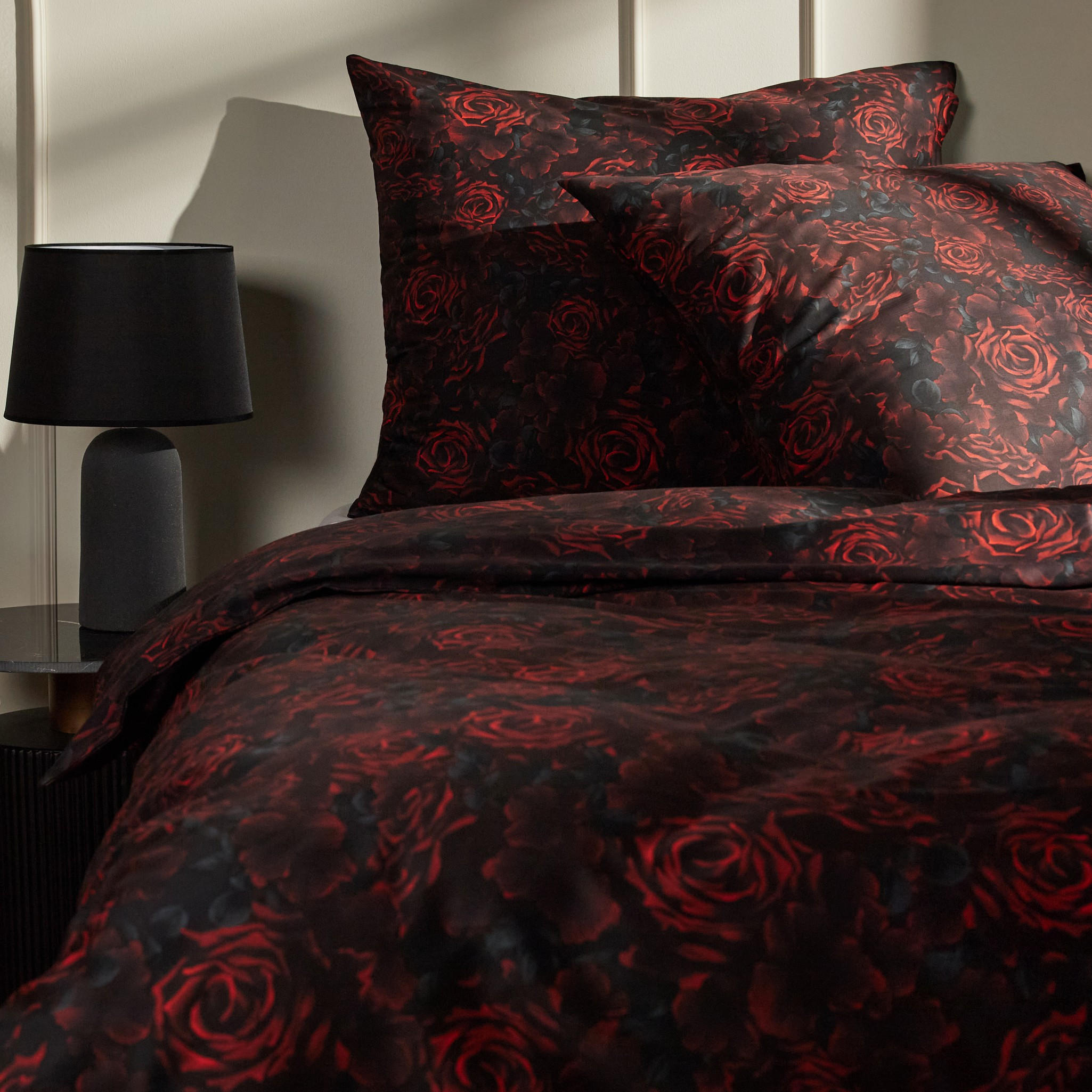 BETTWÄSCHE Estillo - Dunkelrot, Textil (200/220cm) - home&you