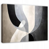 LEINWANDBILD Abstrakt Dachboden Schwarz 120x80 cm - Multicolor, Holzwerkstoff (120/80cm) - Wallarena