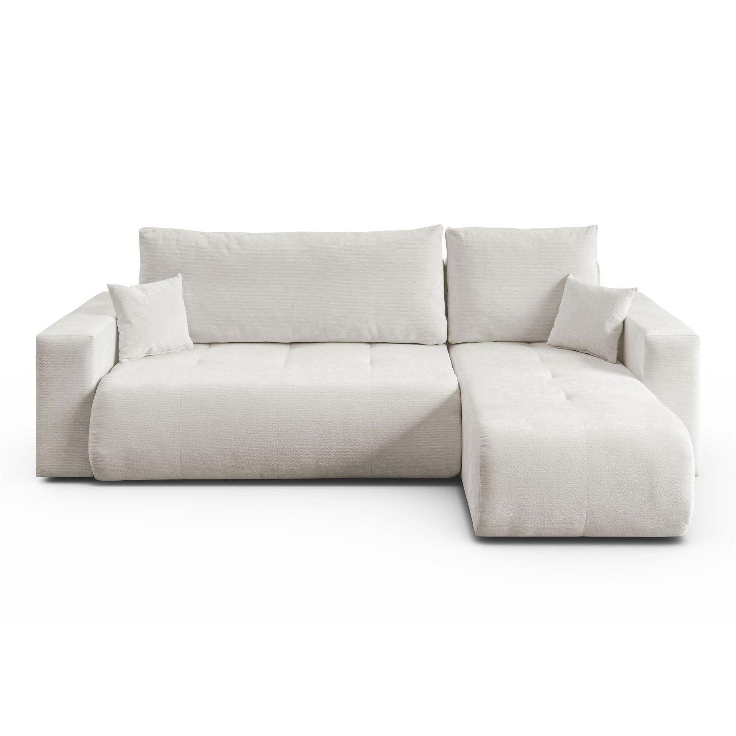 Ecksofa CLOUD II L mit Schlaffunktion, Vibe 03 - Creme, Textil (247/152cm) - Lookway