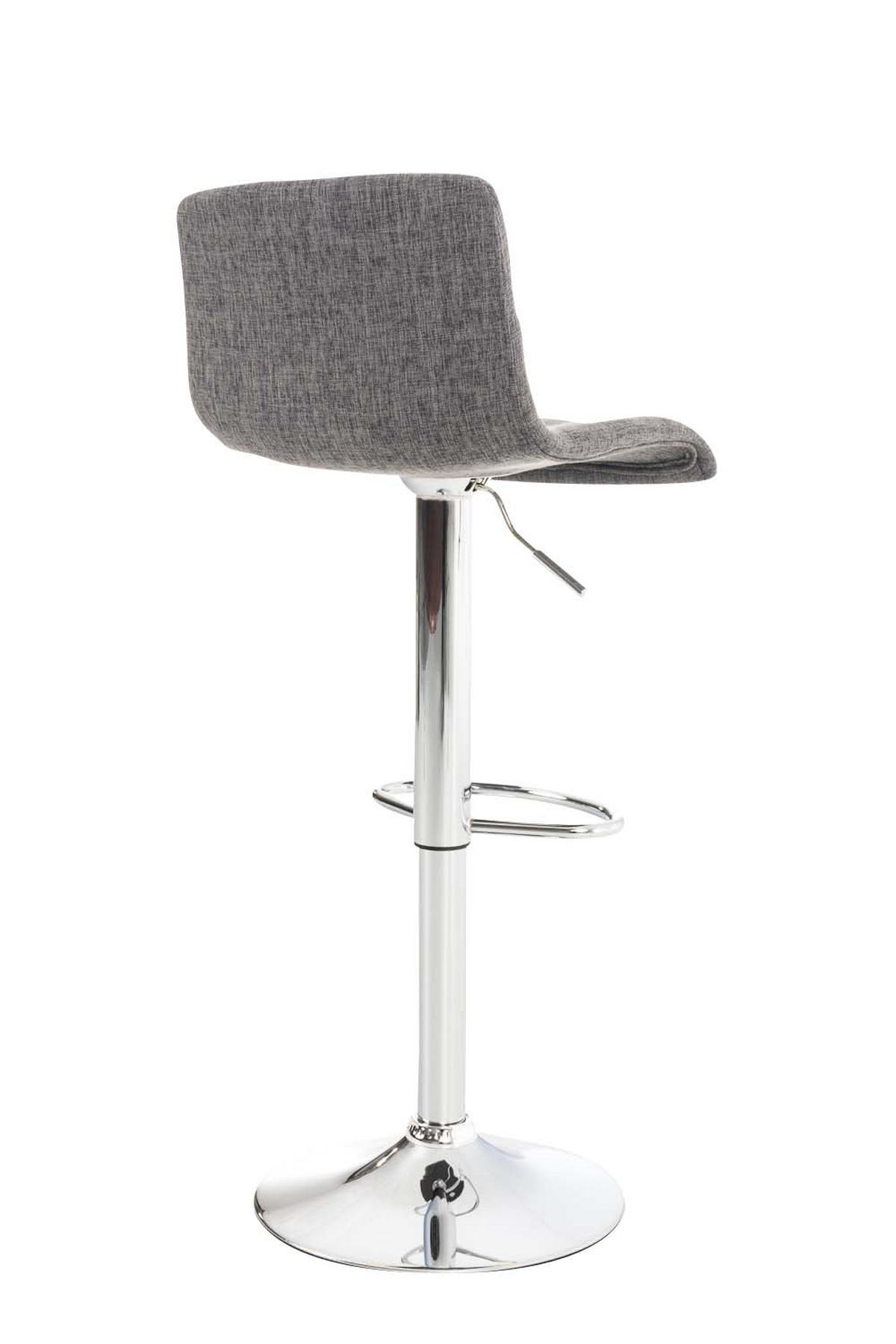 BARHOCKER BERLIN Hellgrau Stoff - Hellgrau, Textil/Metall (39/84/36cm) - DELUKE