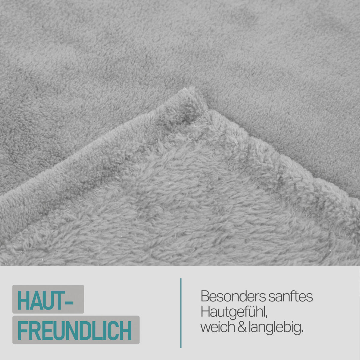 KUSCHELDECKE MIT ÄRMELN 130 x 180 cm Grau - Hellgrau, Textil (180/130cm)