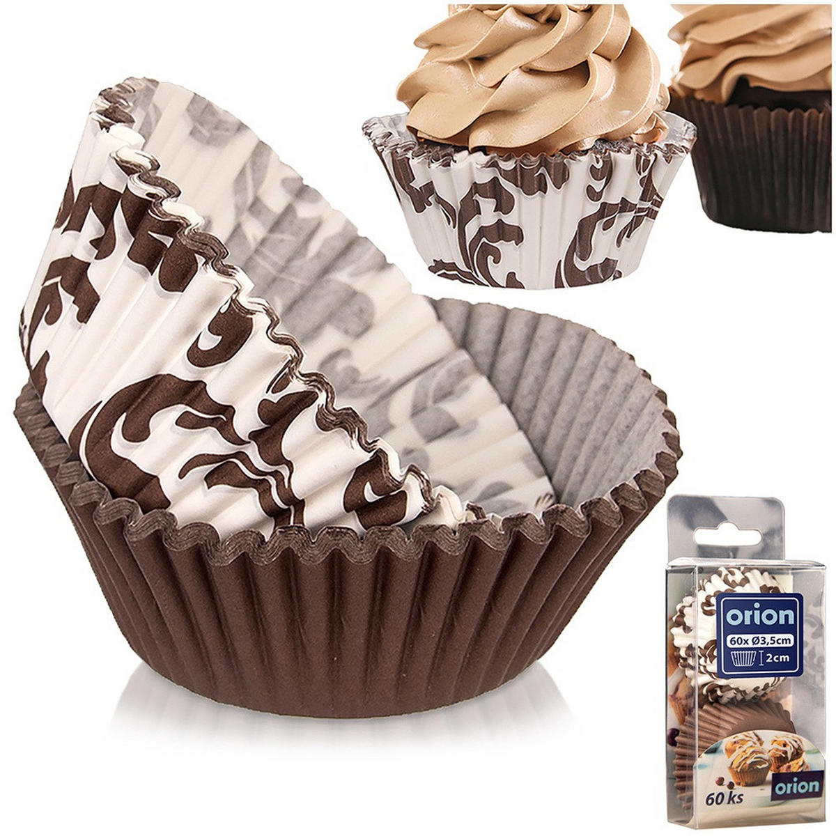 PAPIER-MUFFINFÖRMCHEN 5,5 cm 60 Stück. - Braun, Papier (6.5/16/13cm) - Orion 