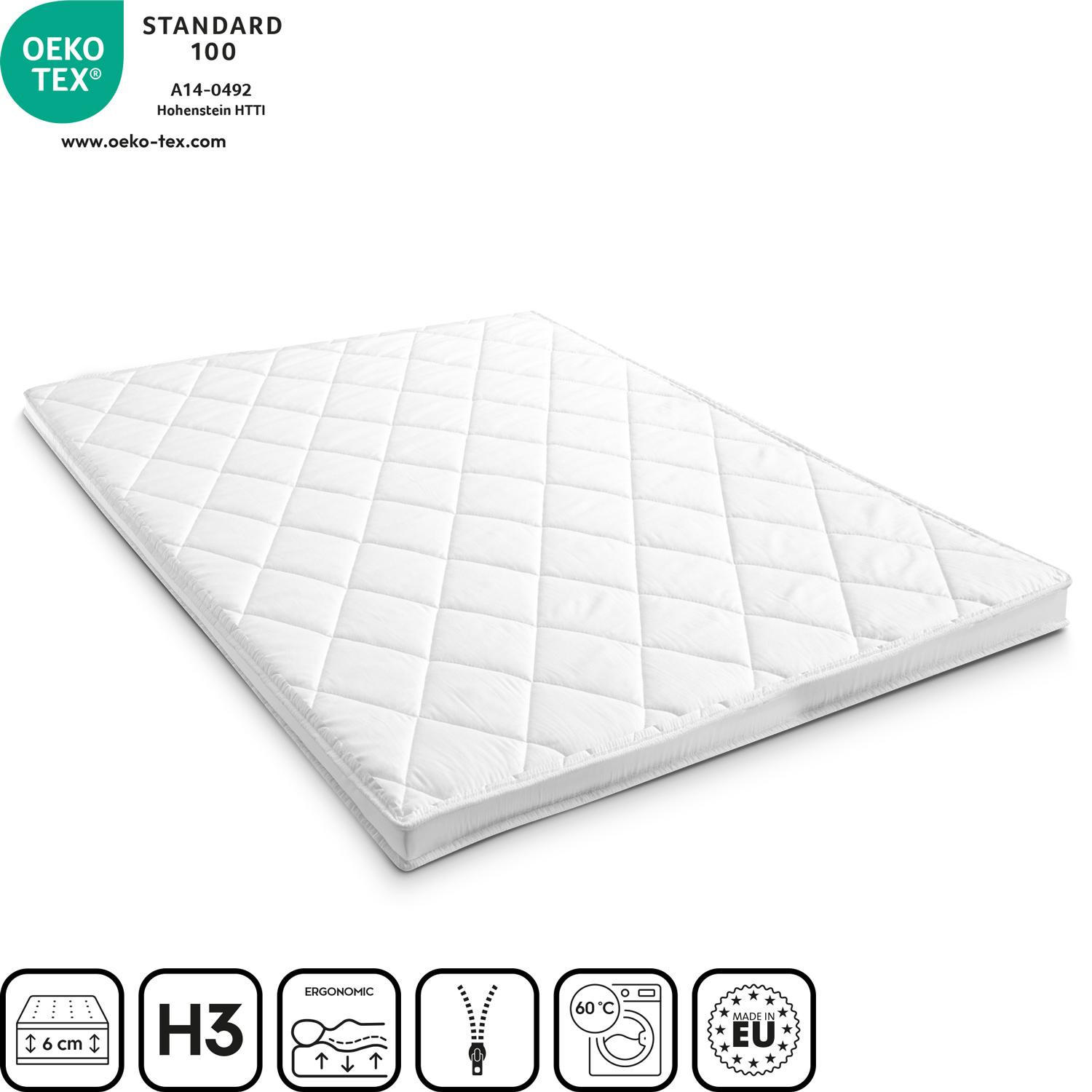 TOPPER T6 180x200 cm - Weiß, Textil (180/200cm) - Matratzen Discount