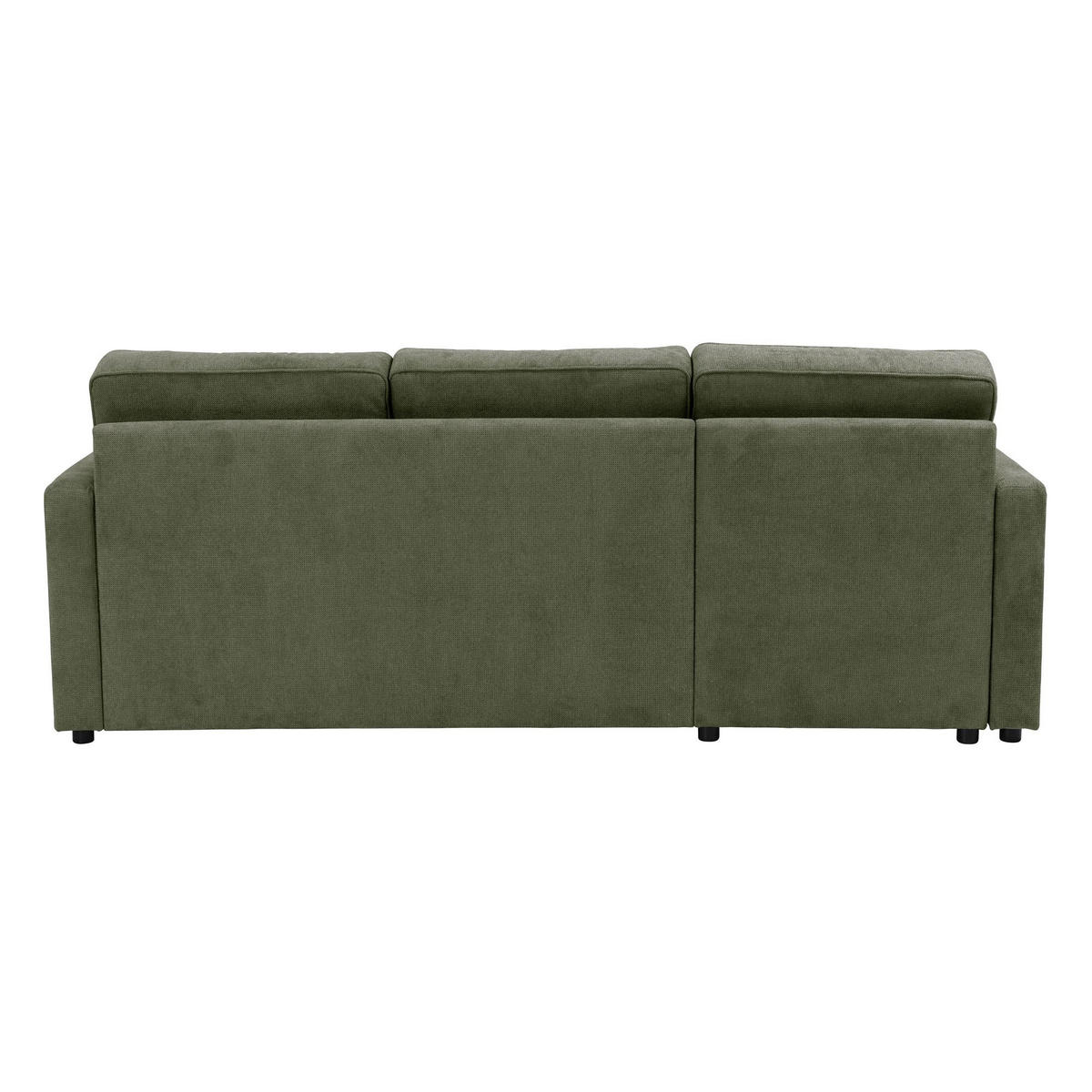 ECKSOFA mit Auszugsbett Kaysa Flachgewebe grün - Grün, Kunststoff (160/229cm) - 58aufmkessel