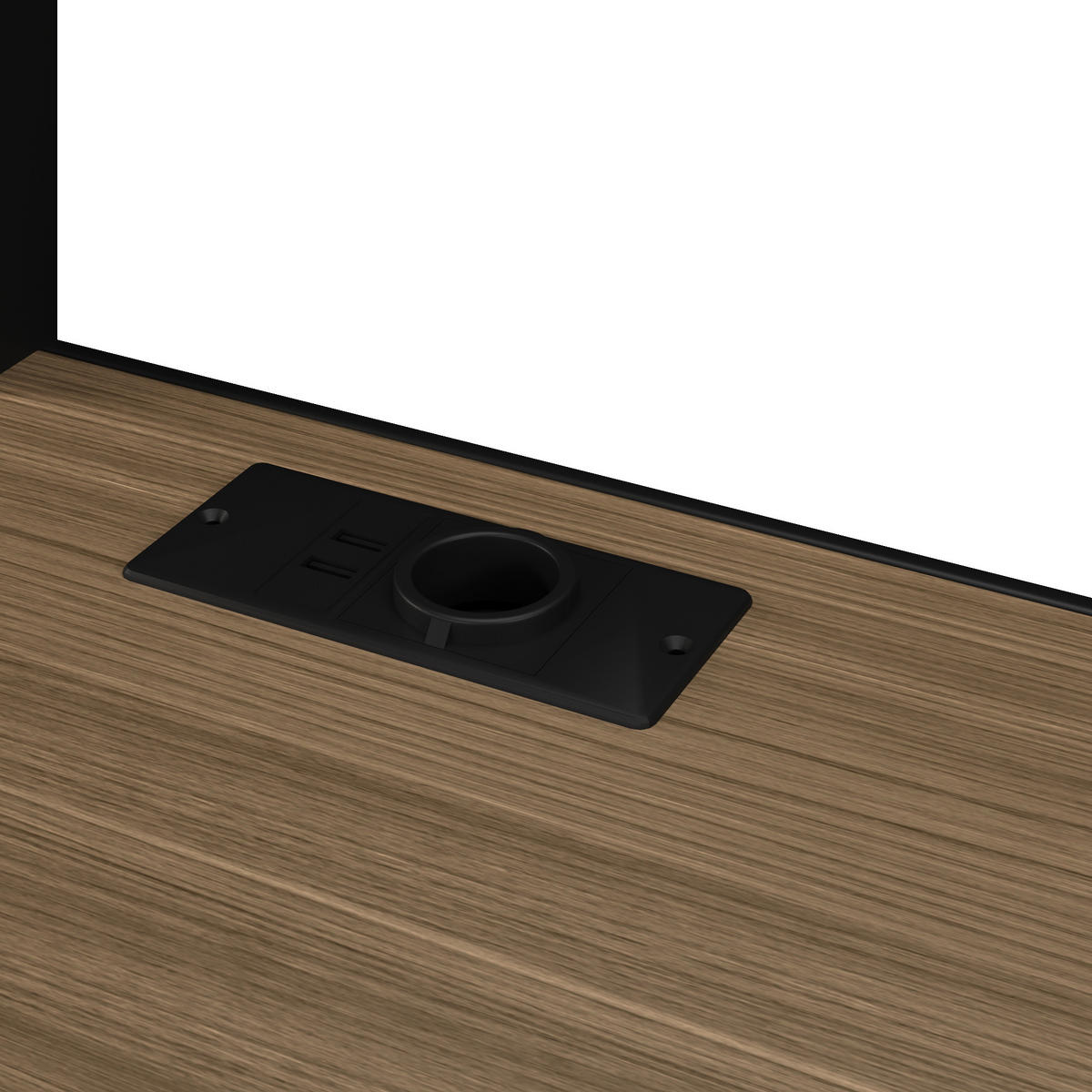 HOCHBETT 90x200cm Schwarz Metall LED-Licht Schreibtisch USB - Schwarz, Metall (90/200cm) - FLIEKS