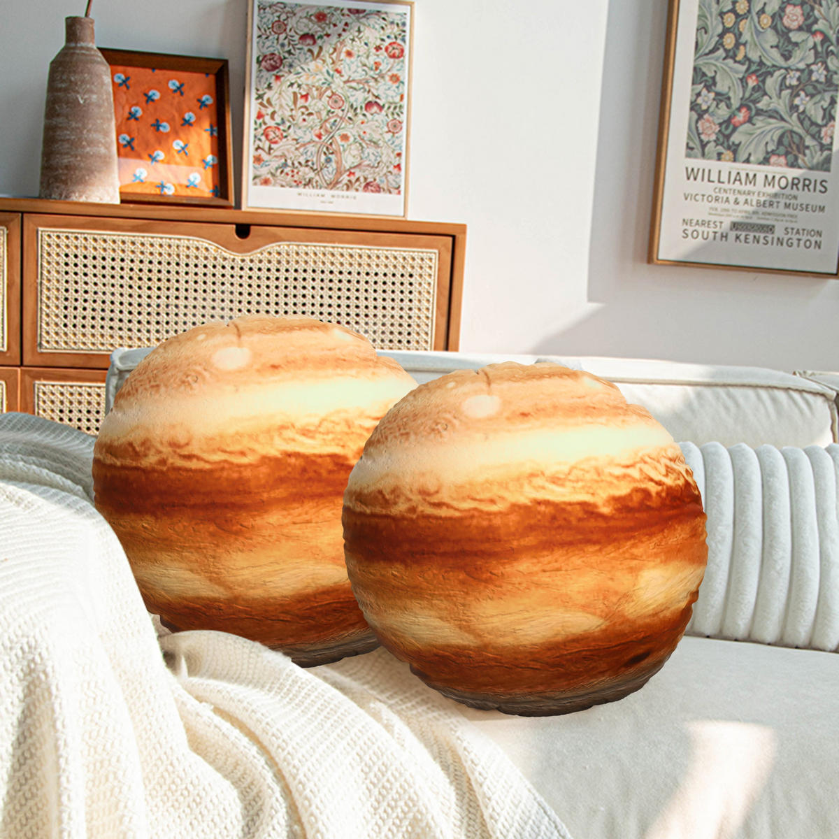 KISSEN Planet Universum Jupiter 25cm - Gelb, Textil (25/6cm) - Vercart