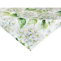 MITTELDECKE Landlust-Hortensie weiß 80/80 cm - Weiß/Grün, Textil (80/80cm) - beties Heimtextil