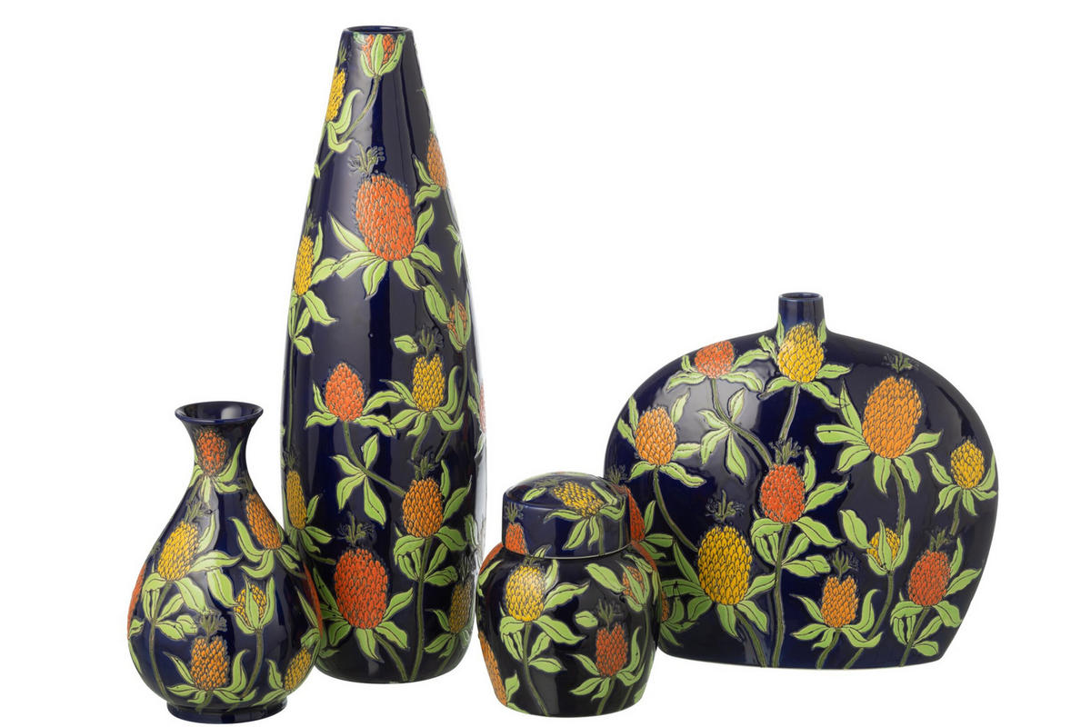 VASE ANANAS - Multicolor, Keramik (53cm) - J-Line