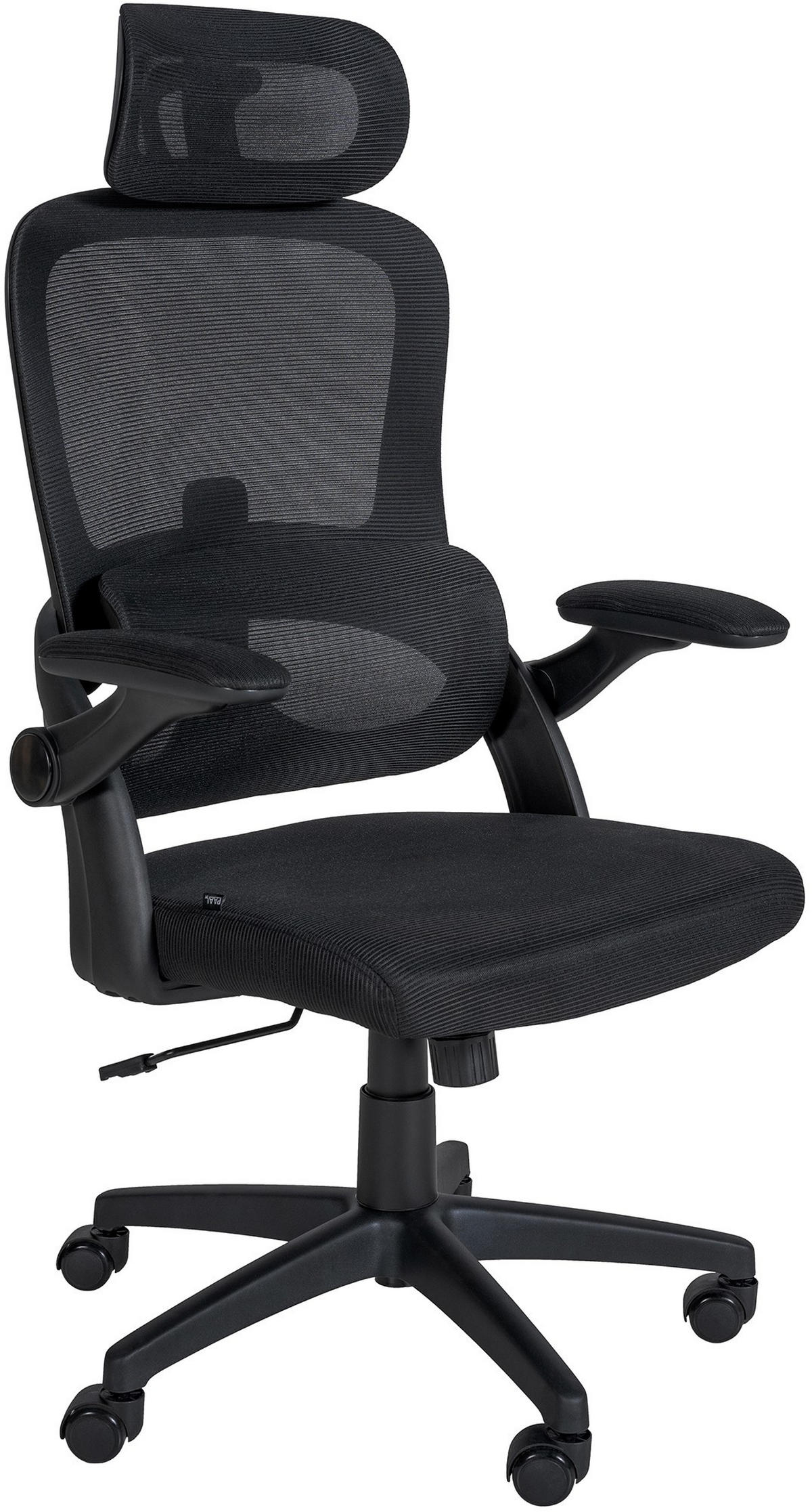 DREHSTUHL Microfaser Schwarz - Schwarz, Kunststoff/Textil (60.5/101/61.5cm) - CLP