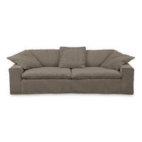 SOFA XL NETTA Braun Cord - Dunkelbraun/Braun, Birkenholz/Textil (258/90/116cm) - KAWOLA