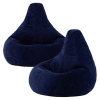 SITZSACK Sessel aus Cord 2-tlg. - Dunkelblau, Kunststoff (82/76/82cm) - icon