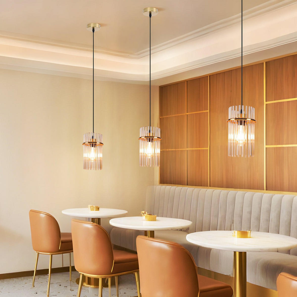 PENDELLEUCHTE ARNSBERG Ⅲ 16/10/150 cm - Goldfarben, Metall (16/10/150cm) - Nettlife