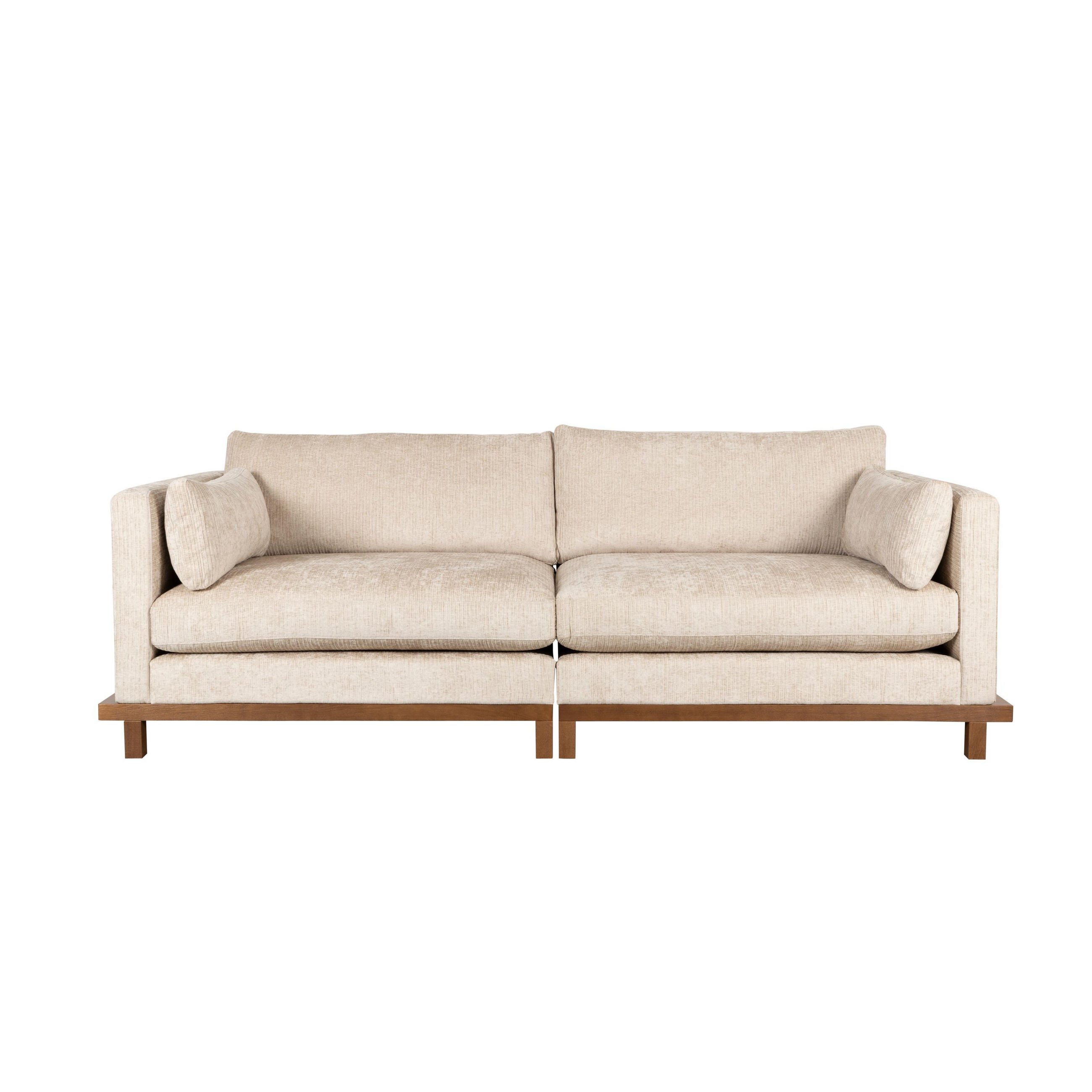 SOFA 3-SITZER Blossom Sand/ Beige - Beige/Creme, Textil (230/80/101cm) - Zuiver