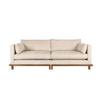 SOFA 3-SITZER Blossom Sand/ Beige - Beige/Creme, Textil (230/80/101cm) - Zuiver