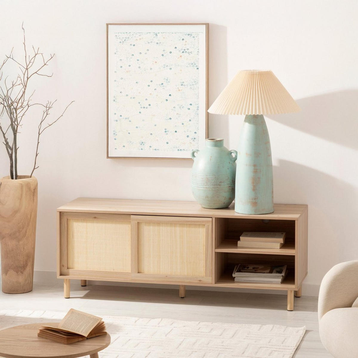 TV-ELEMENT Timor Natürlich 140 cm x 54 cm - Naturfarben, Holzwerkstoff (140/54/40cm)