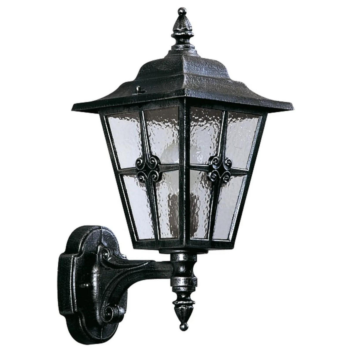 WAND- & DECKENLEUCHTE Schwarz - Silberfarben/Schwarz, Metall (22/47.5/22cm) - click-licht