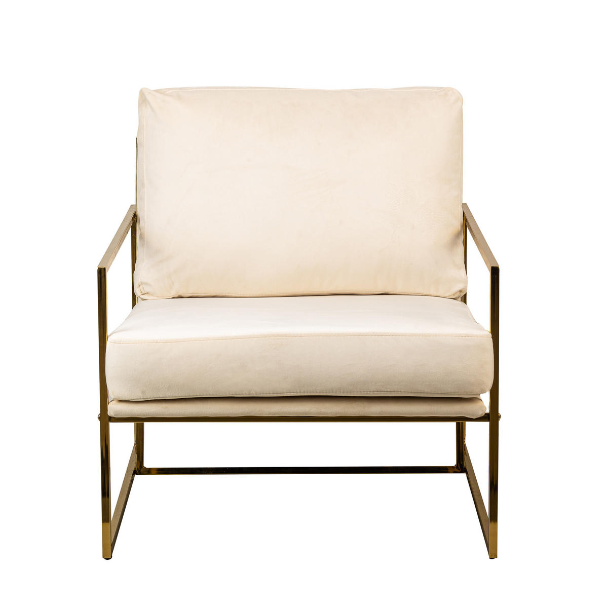 SESSEL Samt Beige - Beige, Textil (68/81/87cm) - Nordlys
