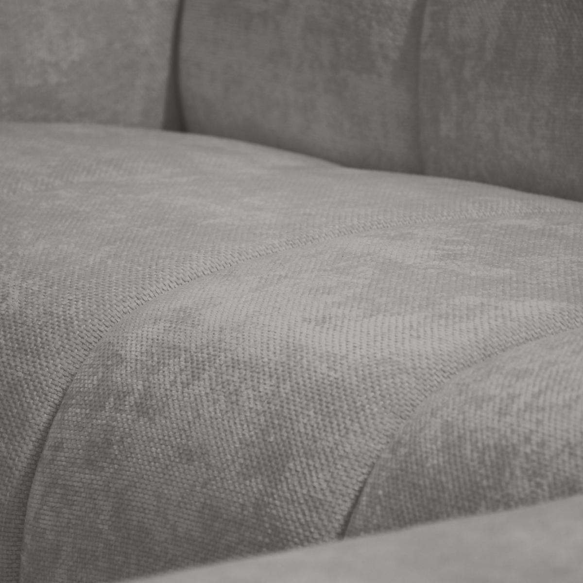 ECKSOFA Volare Mini ohne Schlaffunktion hellgrau, links, Storm-Stoff - Hellgrau/Schwarz, Textil/Metall (256/165cm) - Beautysofa