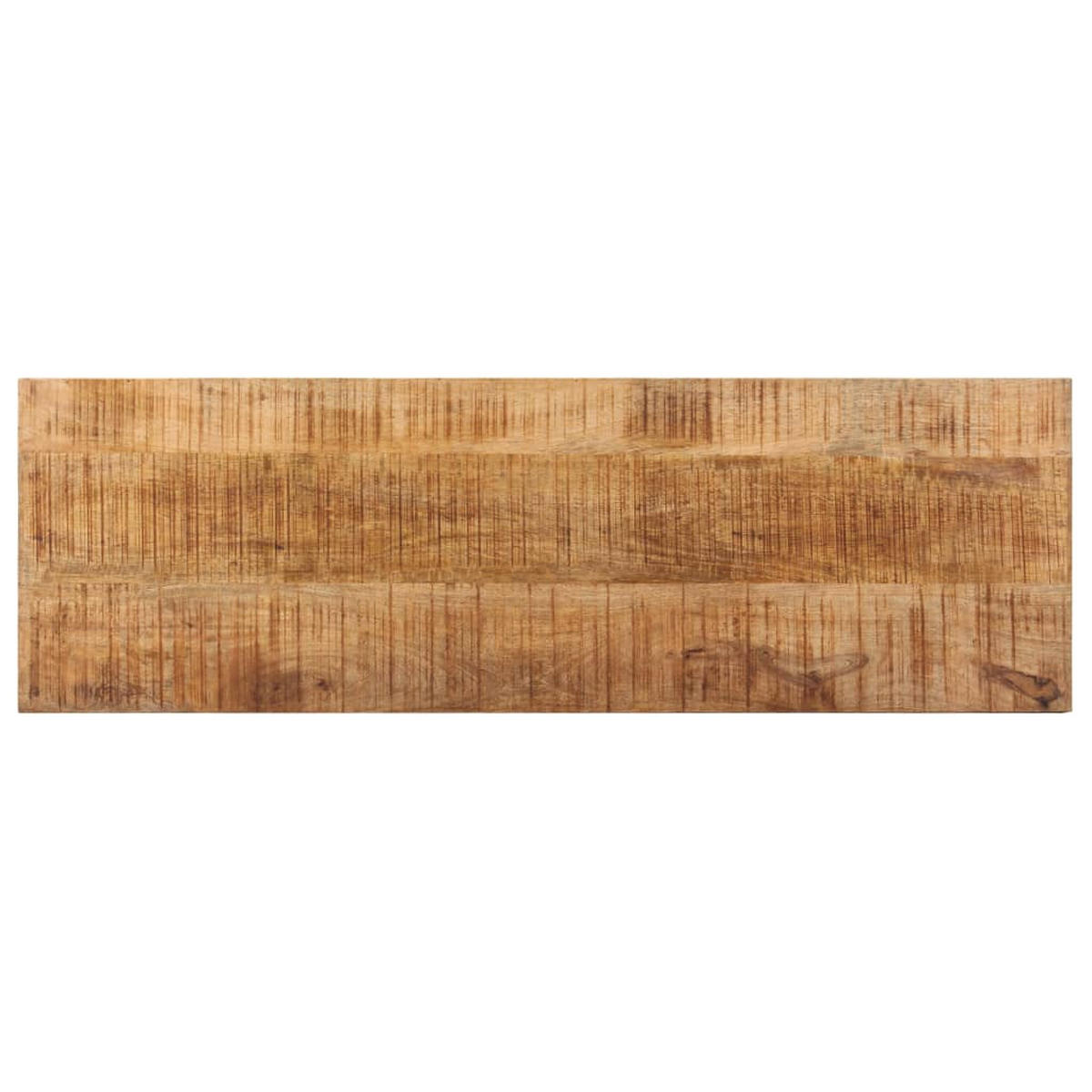 SITZBANK 110 Cm Raues Mango-Massivholz Und Stahl - Braun, Holz (110/46/35cm) - vidaXL