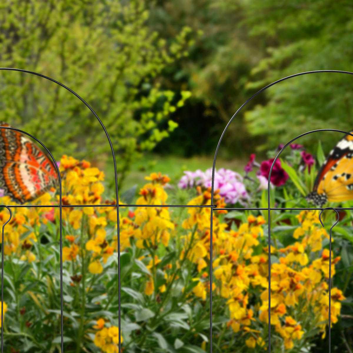 5XBEETZAUN - Schwarz, Metall (244.5/80/1cm) - Relaxdays