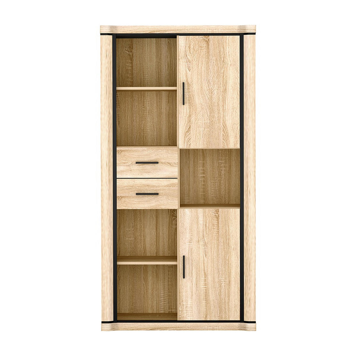 REGAL Dallas D-23 97 x 192 x 45 cm Eiche Sonoma - Sonoma Eiche, Holzwerkstoff/Kunststoff (97/192/45cm) - Koseto
