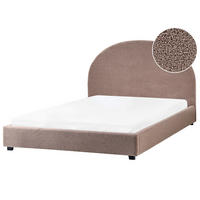 BETT mit Lattenrost 140/200 cm Taupe Vaucluse - Taupe, Textil (140/200cm) - Beliani