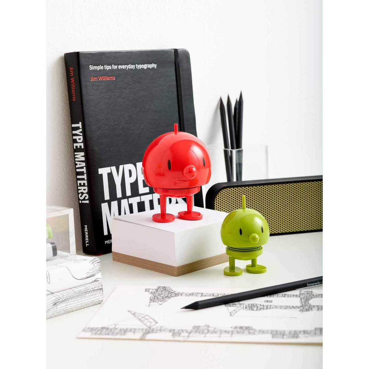 DEKOFIGUR Bumble S lime 7,6 cm - Limette, Kunststoff (5.8/7.6/4.5cm) - Hoptimist