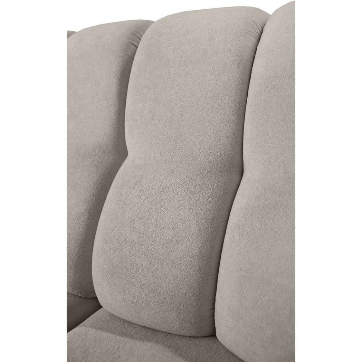 ECKSCHLAFSOFA Zoja rechts cappuccino - Schwarz/Cappuccino, Textil (261/193cm) - Beautysofa