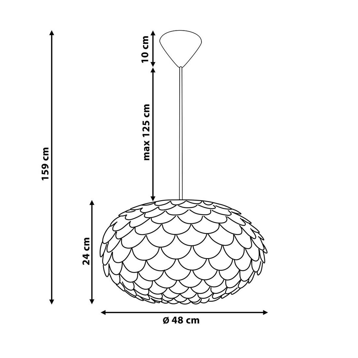 HÄNGELEUCHTE Erges 48/48/159 cm - Weiß, Kunststoff (48/48/159cm) - Beliani