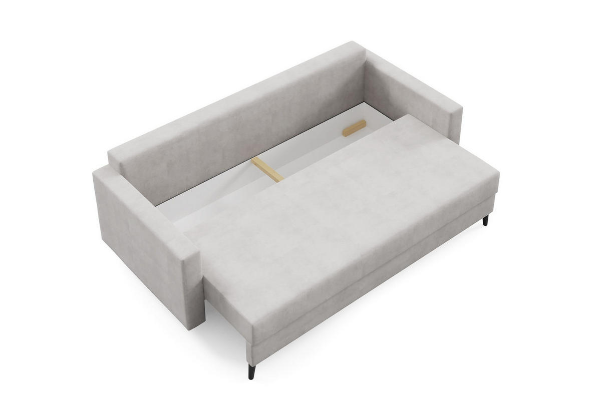 SCHLAFSOFA - Sofa Trevor - Hellgrau (Zetta 302) - Grau, Holz (208/96/98cm) - Möblo