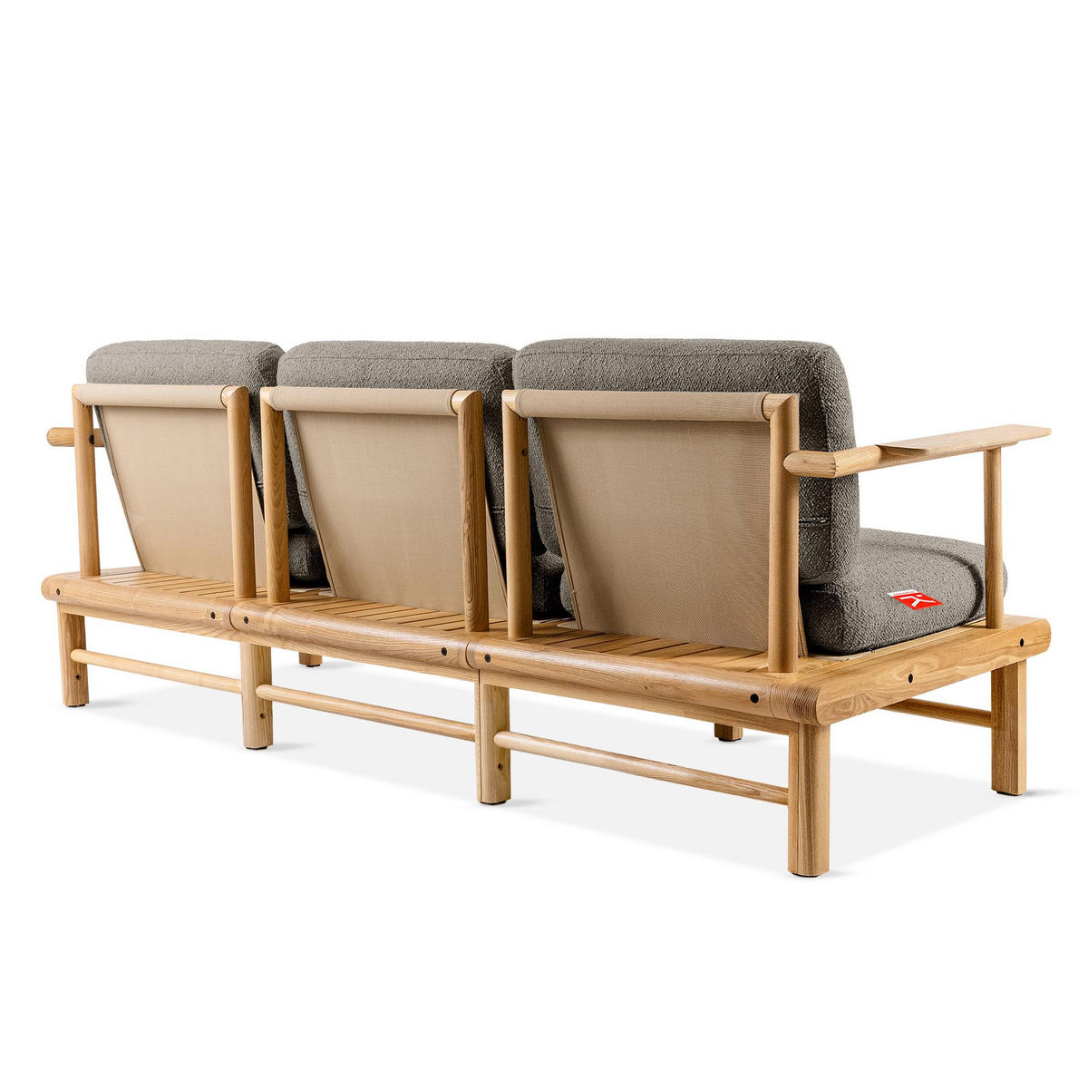 GARTENSOFA ATREDA 3-Sitzer - Grau, Holz/Textil (230/74/80cm) - KONSIMO®