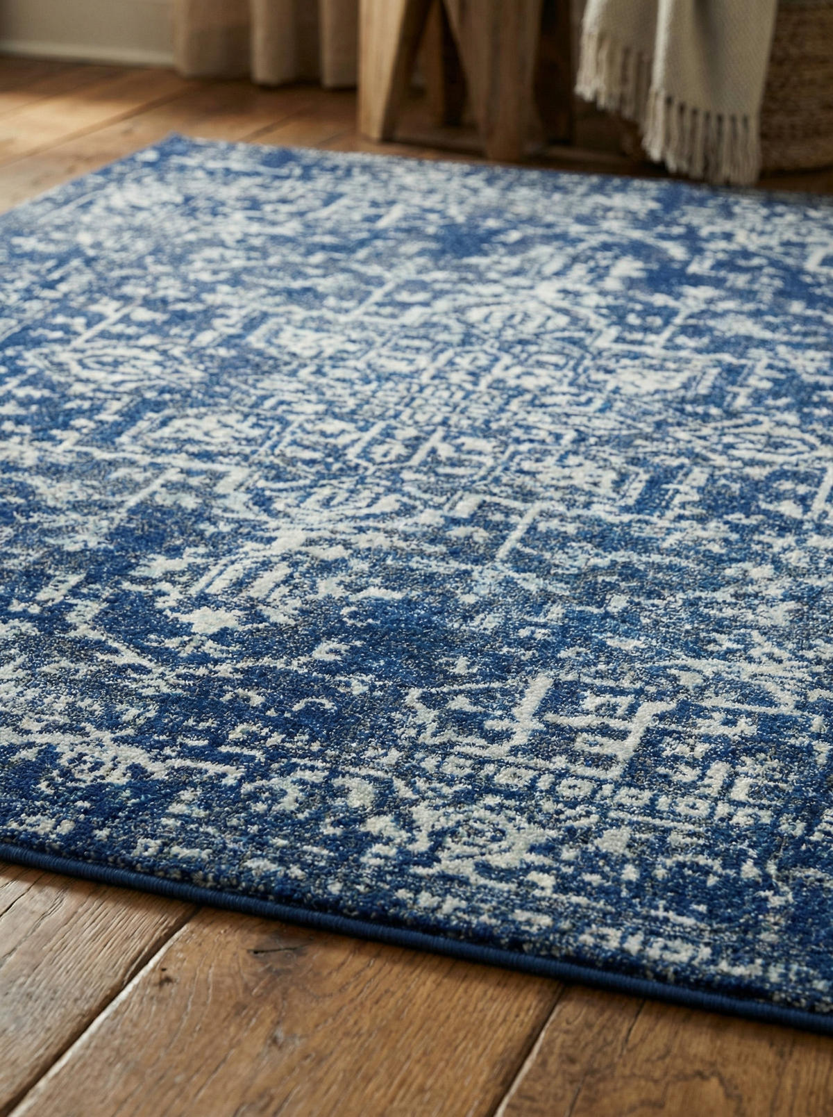 TEPPICH Kunstfaser kurzflor vintage orientalisch LODI-Lambro, Dunkelblau 200x290 cm - Blau, Textil (200/290cm) - KADIMA DESIGN
