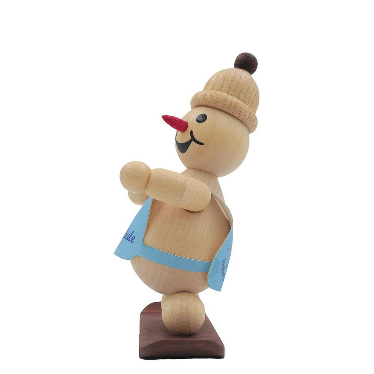 HOLZFIGUR Schneemann Junior Skianfänger mit Snowboard stehend 9 cm - Multicolor, Holz (8/1/0.1cm)