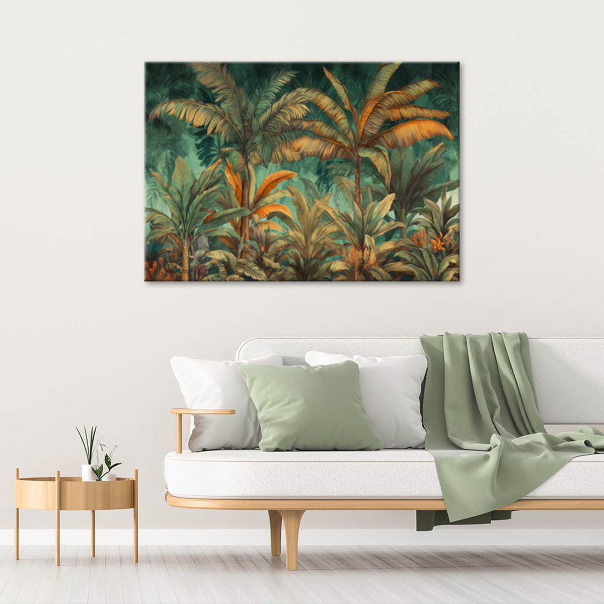 KUNSTDRUCK Grün 120/80 cm - Grün, Textil (120/80cm) - KUNSTLOFT