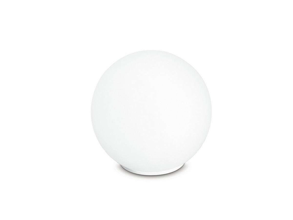 LED-TISCHLEUCHTE Glaskugel Lampenschirm, Ø20cm - Weiß, Glas/Metall (20/20/21cm) - meineWunschleuchte