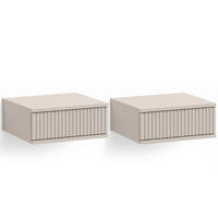 SCHWEBENDER NACHTTISCH RECTUS II 2-er Set, Kaschmir - Kaschmir, Holzwerkstoff (40/16.7/38.5cm) - KONSIMO®