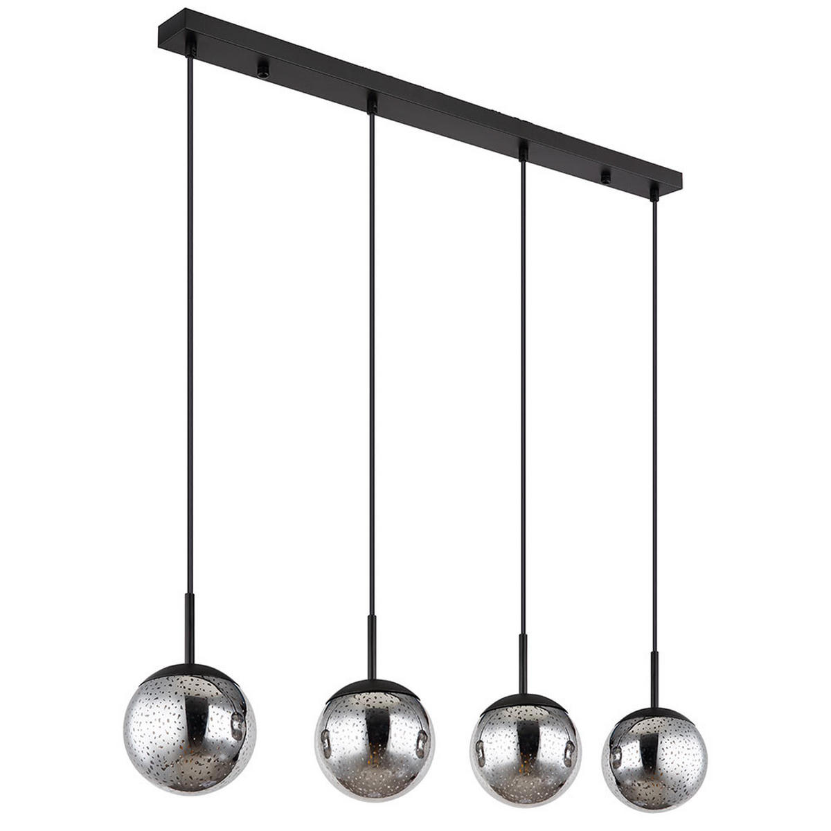 HÄNGELEUCHTE SAMOS Metall Schwarz Glas - Schwarz, Glas (90/15/120cm) - Globo Lighting