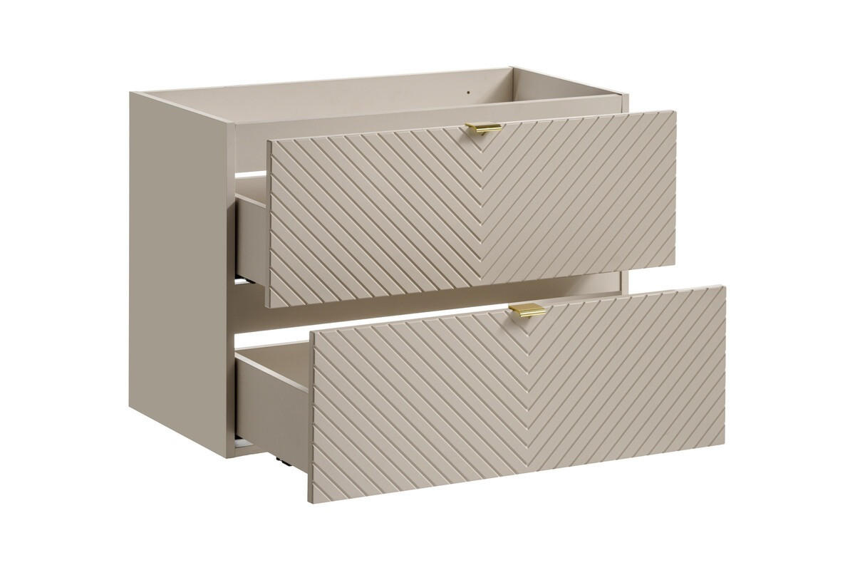 WASCHTISCHKOMBI 80 cm 2Teile - Viva Cashmere V BM281 in Kaschmir/Matt - Kaschmir, Holz (80/57/40cm)