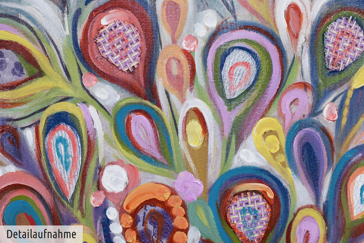 ACRYLBILD HANDGEMALT 70/100 cm - Multicolor, Holz/Textil (70/100cm) - KUNSTLOFT