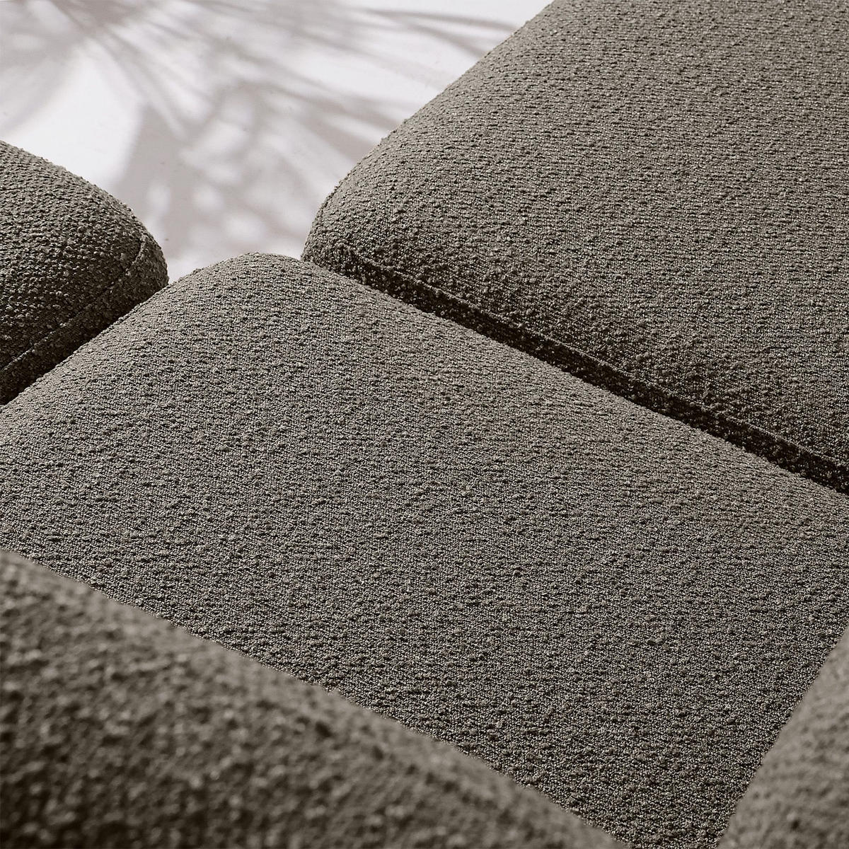 LOUNGESOFA ATREDA rechts - Grau, Holz/Textil (245/74/150cm) - KONSIMO®